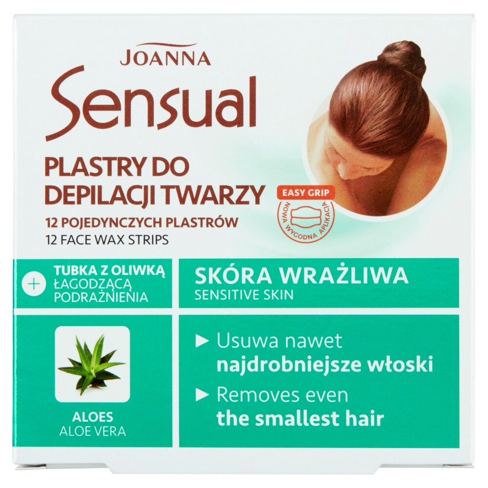 5901018070144 Sensual plastry do depilacji twarzy Aloes 12szt tubka z oliwk 2990₽