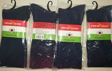 4 PAIR mens NEW NIP navy blue SOCCER SPORTS WEAR SOCKS rhinox brand ADULT ONE SZ