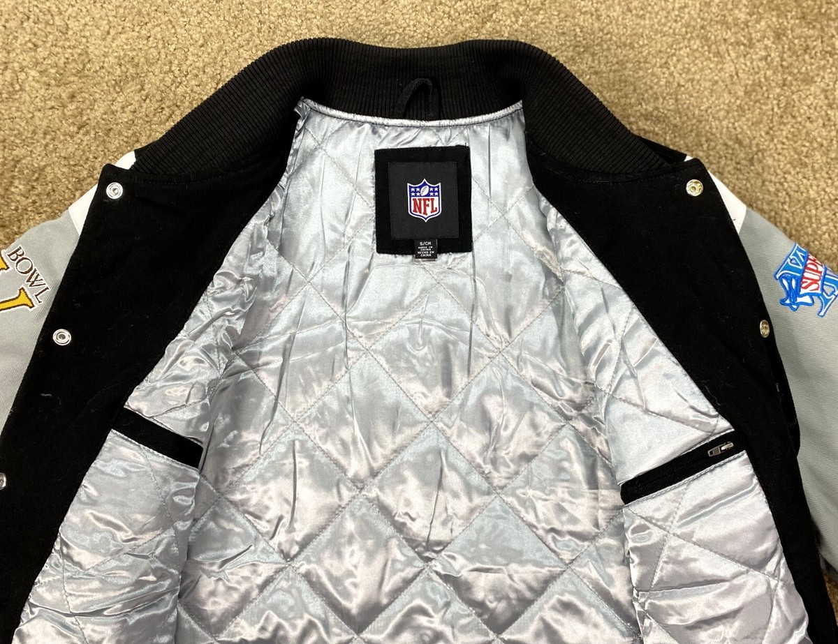 Raiders Jacket Vegas 3 Time Super Bowl CHAMPIONSHIP Sewn