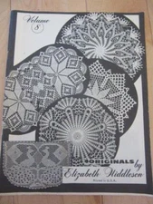 CROCHET PATTERN BOOK ELIZABETH HIDDLESON VOLUME 8 DOILIES PEACOCK TABLE TOPPERS