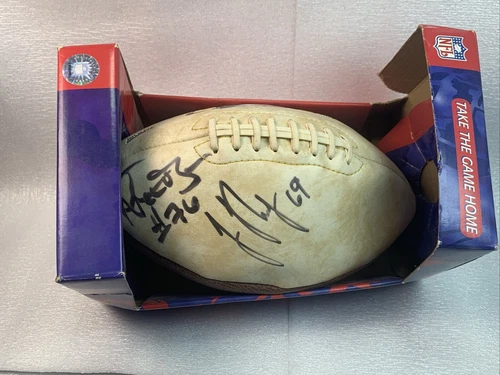 Philadelphia Eagles Signed Football John Wellborn #76 and John Runyan #69 (S1)