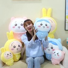 Cute Chiikawa Usagi Hachiware Cushion Plush Doll Stuffed Cotton Toy Ornament Gif