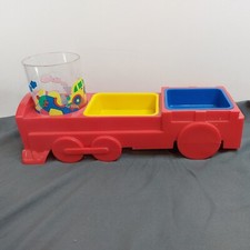 Plato de taza de tren Choo Choo Train para comer bocadillos y cenas