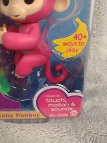 Fingerlings Monkey Bella Baby Interactive WowWee Pink Yellow Hair 2016