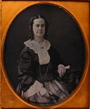 Pretty Young Lady Holding Another Dag (1/6 Plate Daguerreotype)