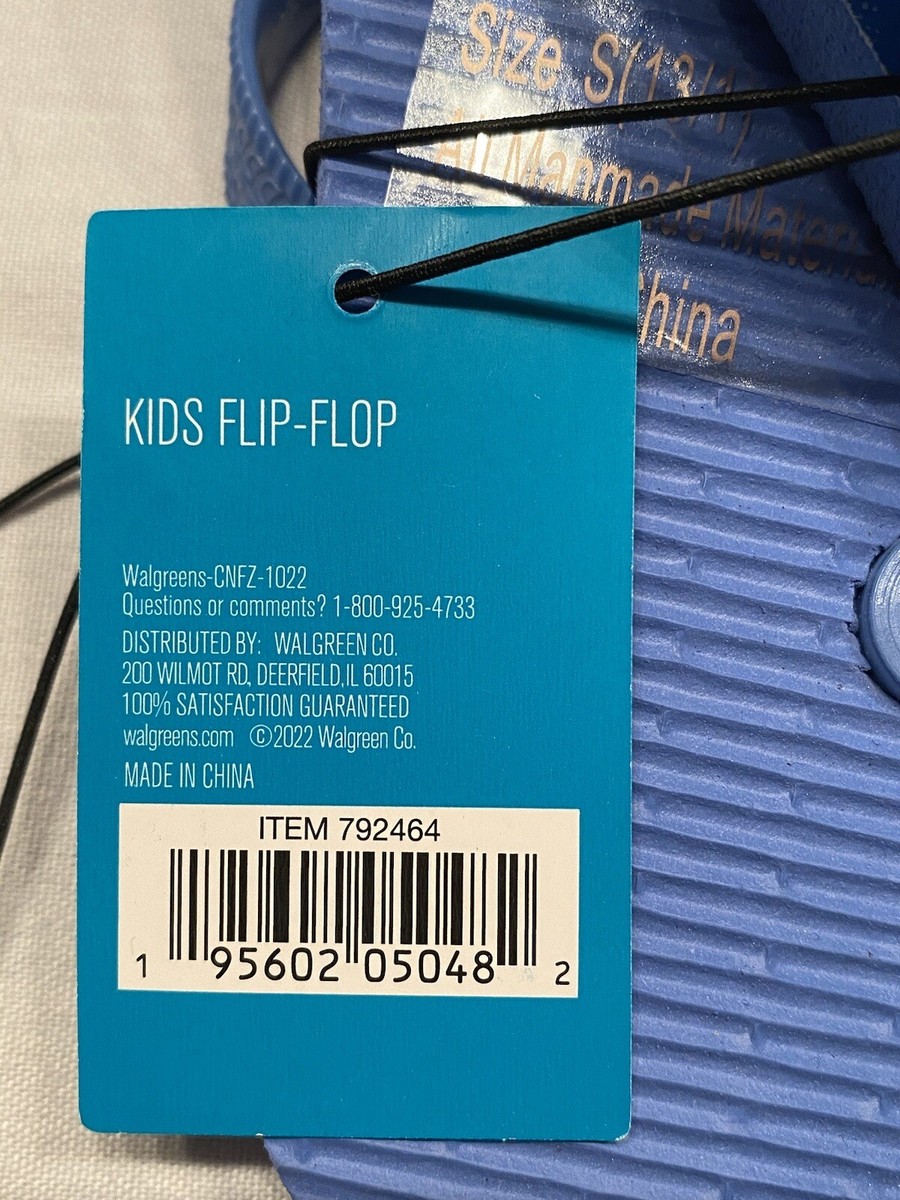 ドナルド Kids Flip Flop West Loop Blue White Stars Size Small 13/1 Thong