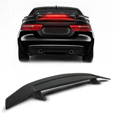 52" Rear Trunk Spoiler GT Wing Matte w/ Brake Light For Jaguar XF XE XJ XKR XJR