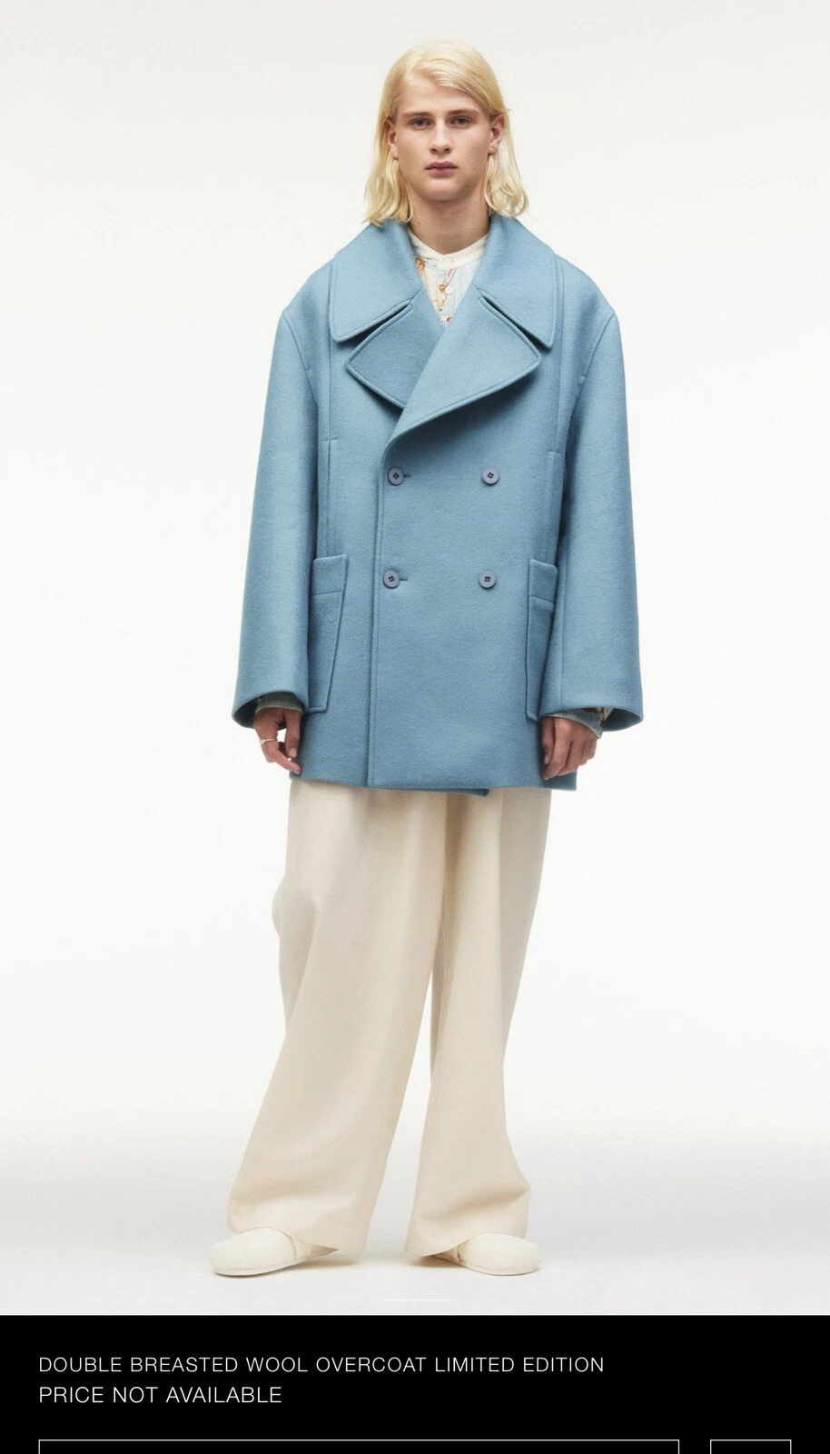 ZARA MEN Rare Sold Out Bloggers Double Coat 9621/304 MEDIUM M $350 - product detail image 1