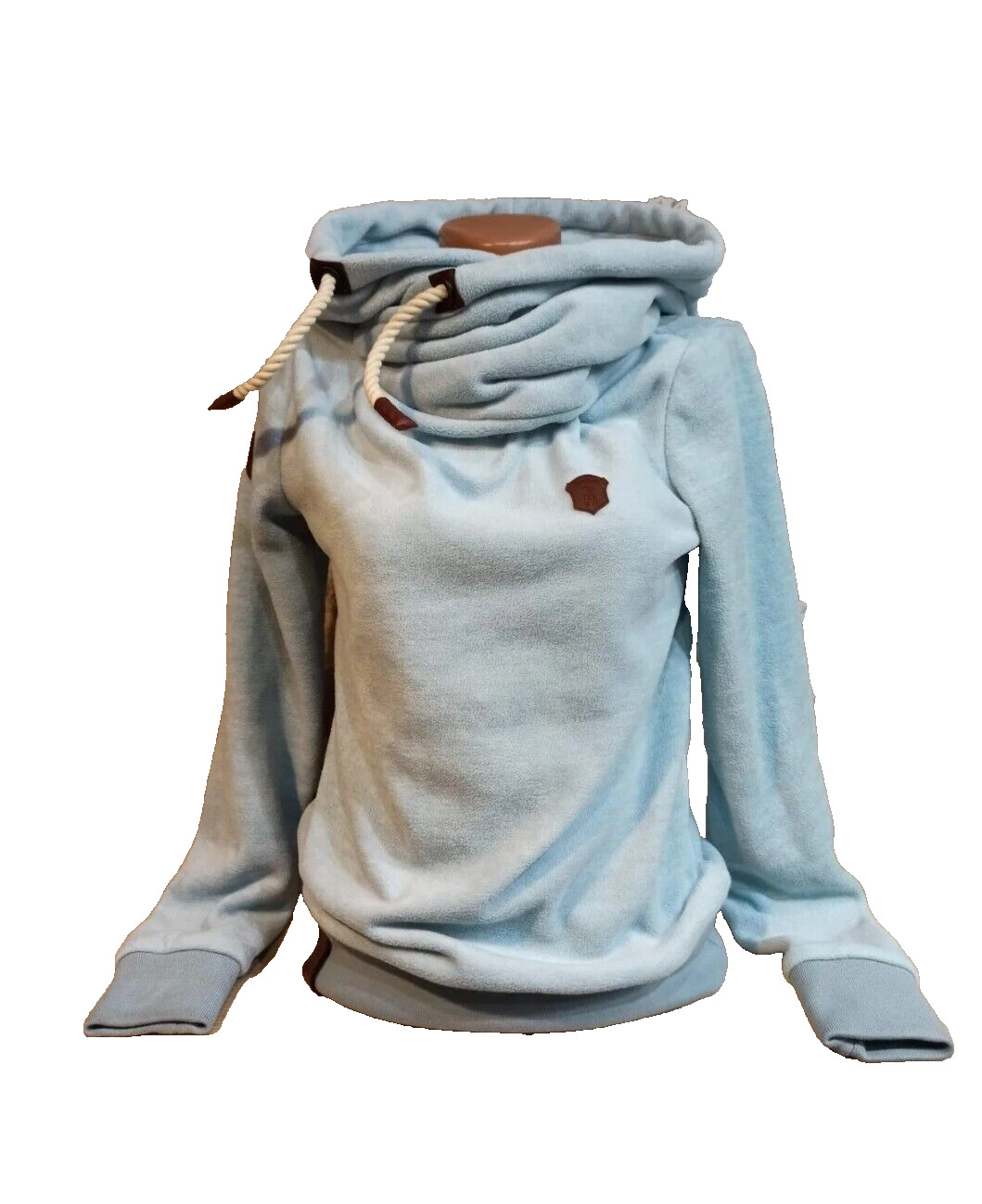 Naketano women's   fleece hoodie  size S light  blue color hooded