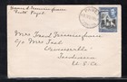 Bermuda 1942 Paget to IN Cover franked 3p, Scott 121A — photo 1