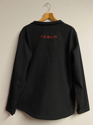 Rare Tesla Corporate Men's Embroidered LOGO Black Jacket NO LONGER