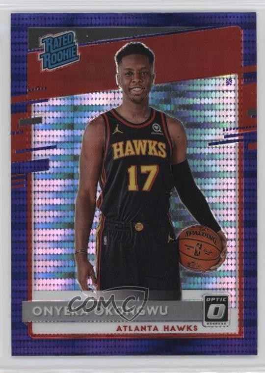 2020 Donruss Optic Target Purple Pulsar Prizm Onyeka Okongwu #156 Rookie RC 02v3