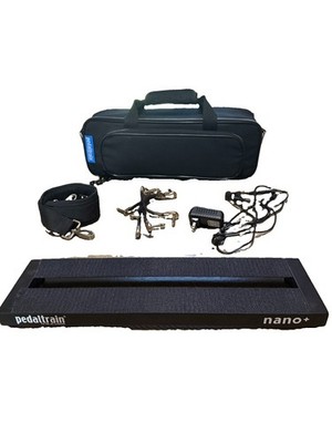 Pedaltrain Nano+ Pedal Board with Soft Case, 5 Output Power Supply, Patch Cables