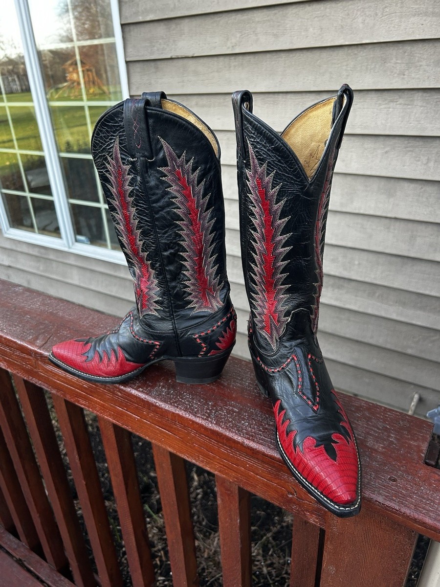 Tony Lama K68536 Fire Walker Cowboy Boots Mens 6.5B Women 8.5 Red