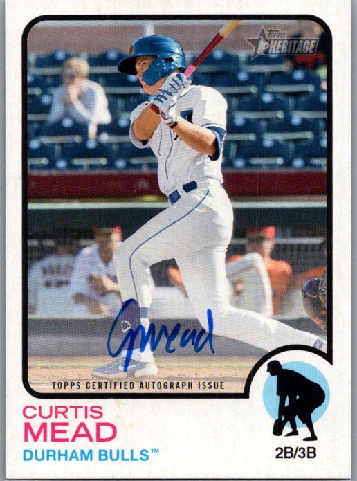 2022 Topps Heritage Minor League #ROA-CMD Curtis Mead Real One Autographs