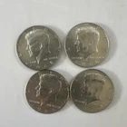 4 Kennedy Half Dollars 1967-68 40% Silver