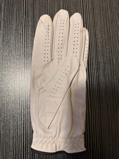 Kirkland Signature Men's White Leather Golf Glove Breathable Slip-On Wrist