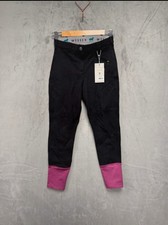 Wessex ladies knitted breeches hors riding trousers, size 26 black pink