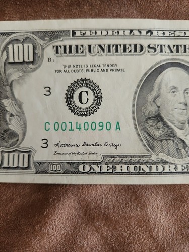 fancy serial number 100 dollar bill - Picture 4 of 5