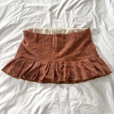 Y2K Abercrombie Wool Micro Mini Pleated Skirt