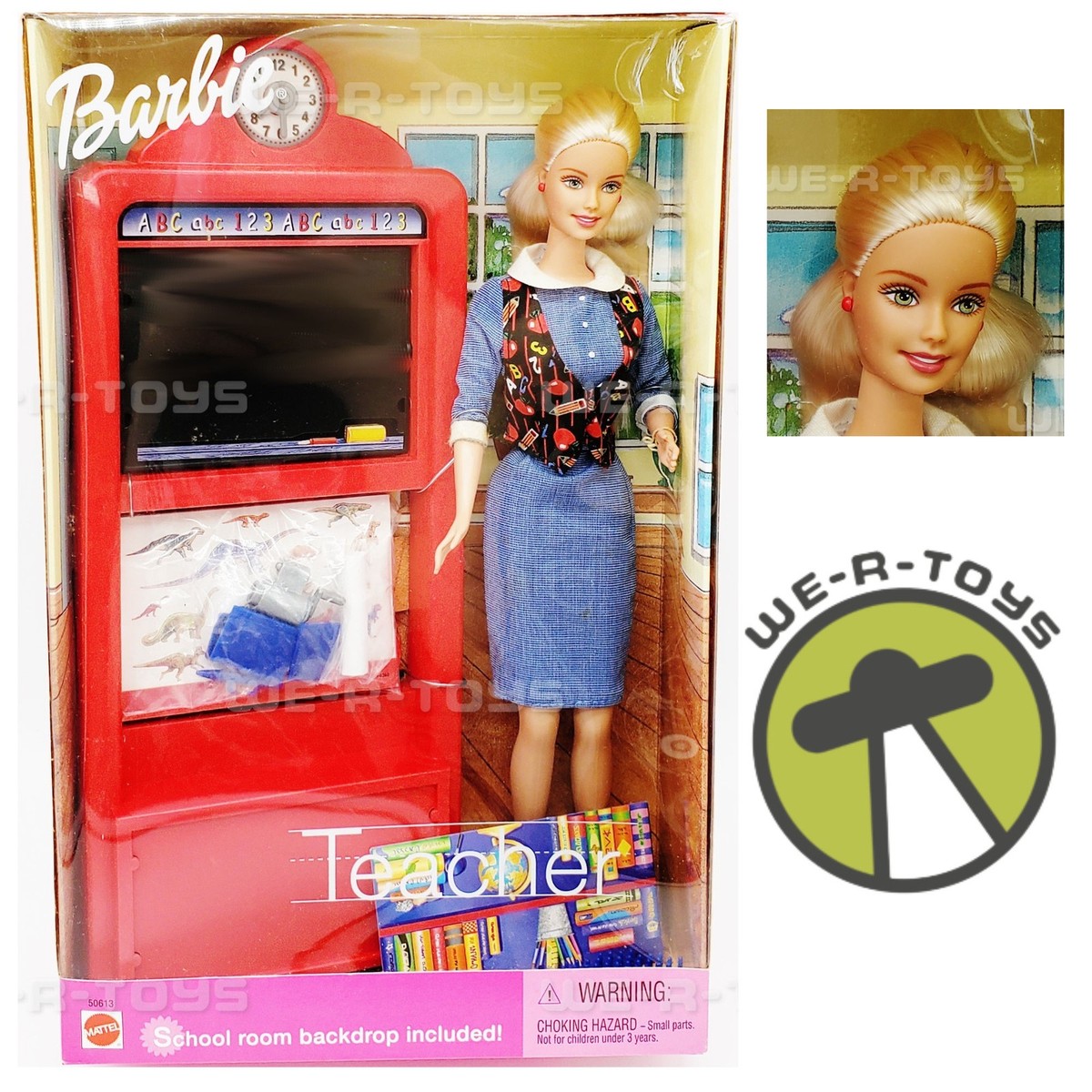 Barbie Teacher Doll with School Room Backdrop 2000 Mattel 50613