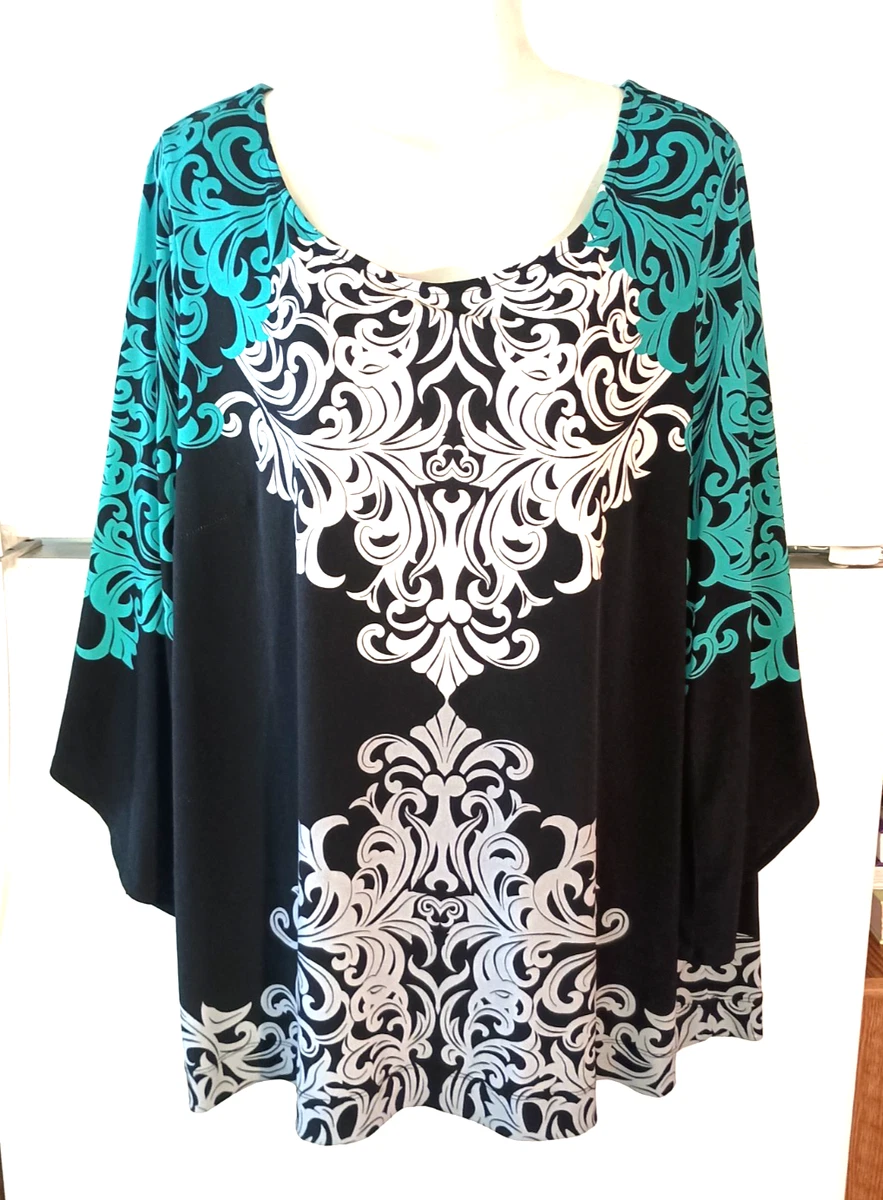 Alfani Plus Womens Floral Print Layered Blouse