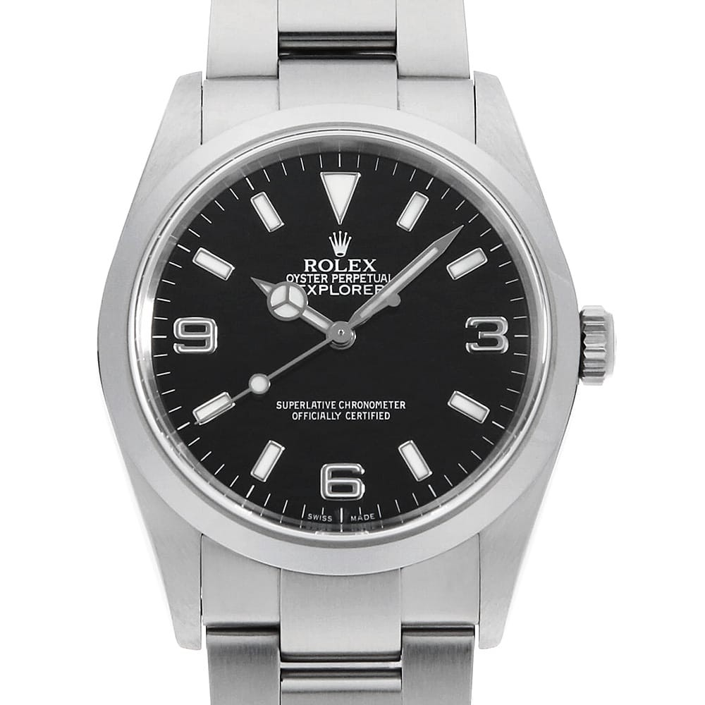 ROLEX Explorer I 114270 black F Number second hand mens