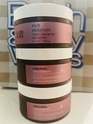Bath & Body Works COCOA SHEA HONEY RICH MOISTURE Body Butter 6.5 oz Set of 3