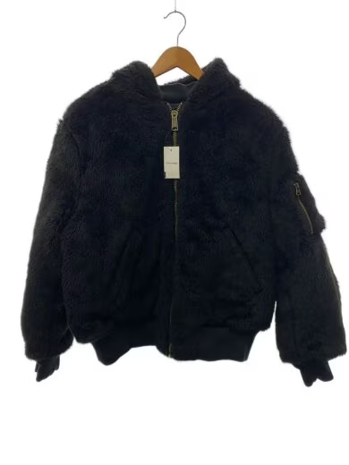 Supreme 22AW Faux Fur Reversible MA-1 Flight Jacket Black Nylon 