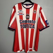 Vintage Chivas Guadalajara 2002/2003 Home Jersey Kit Soccer Futball XL Atletica