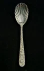 S. Kirk & Son Repousse Scalped Suger Spoon Sterling Silver 6 Inch