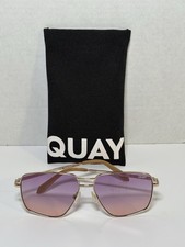 Quay Gold Rimmed Avaitor Sunglasses
