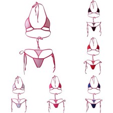 Women Sexy Lingerie Bikini Set Swimwear Bra Top G-string Thong Underwear