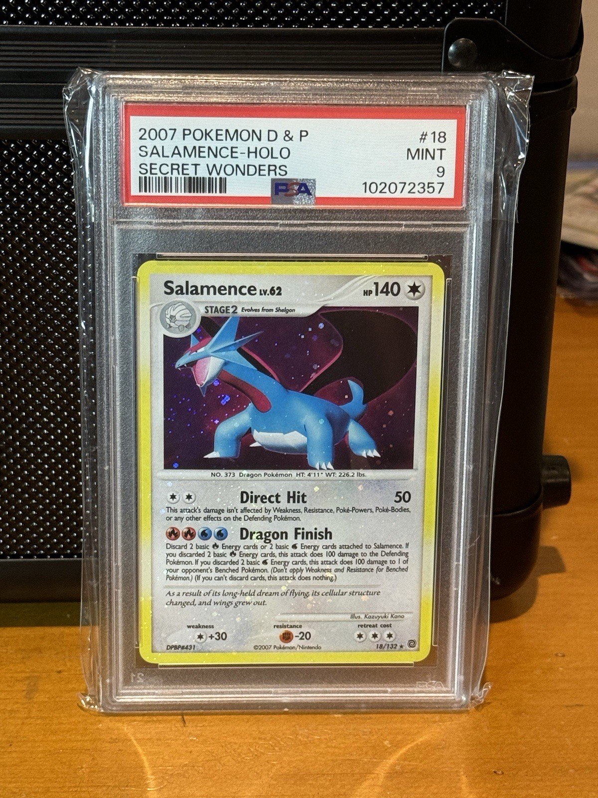 Pokemon Salamence 18/132 Secret Wonders Holo Bleed PSA 9 Mint
