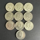 Kennedy Half Dollar Coins Lot of 10 Circulated 50C 40% Silver
