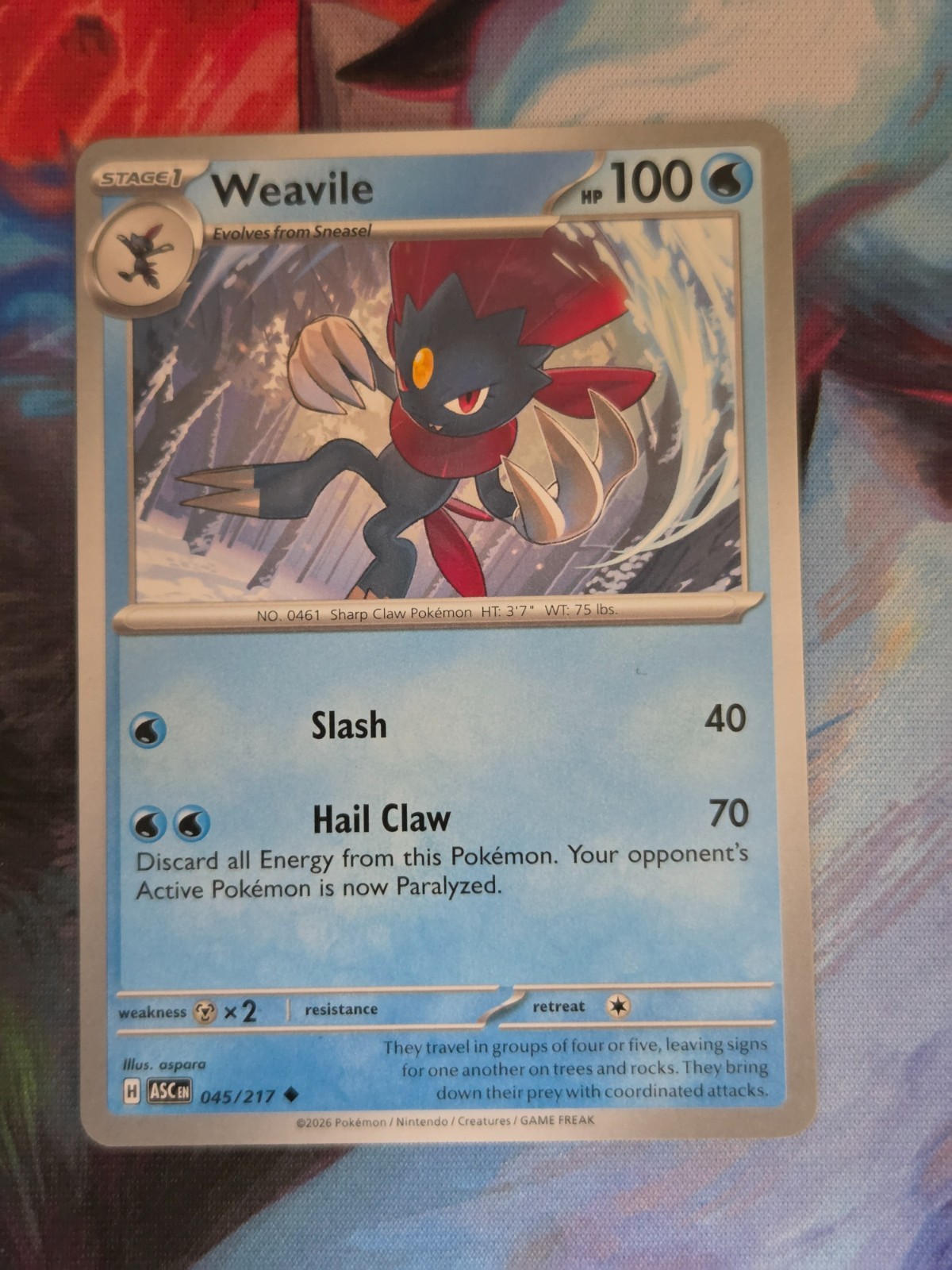 Weavile 045/217 Me: Ascended Heroes Regular