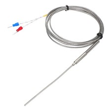 E Type Thermocouple Temperature Sensor Probe 2x100mm 6.6ft Wire 0-800 C