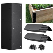16 Pieces Raised Garden Bed Corner Brackets, 11'' x 3'' x 3'' Metal Garden Co...