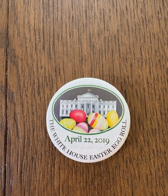 2019 White House Easter Egg Roll Pinback #10 of 100 April 22, 2019 NM-MT