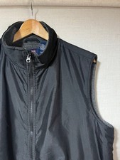 Polo Ralph Lauren Vintage Nylon Vest Black Gray Fleece L Unisex Streetwear