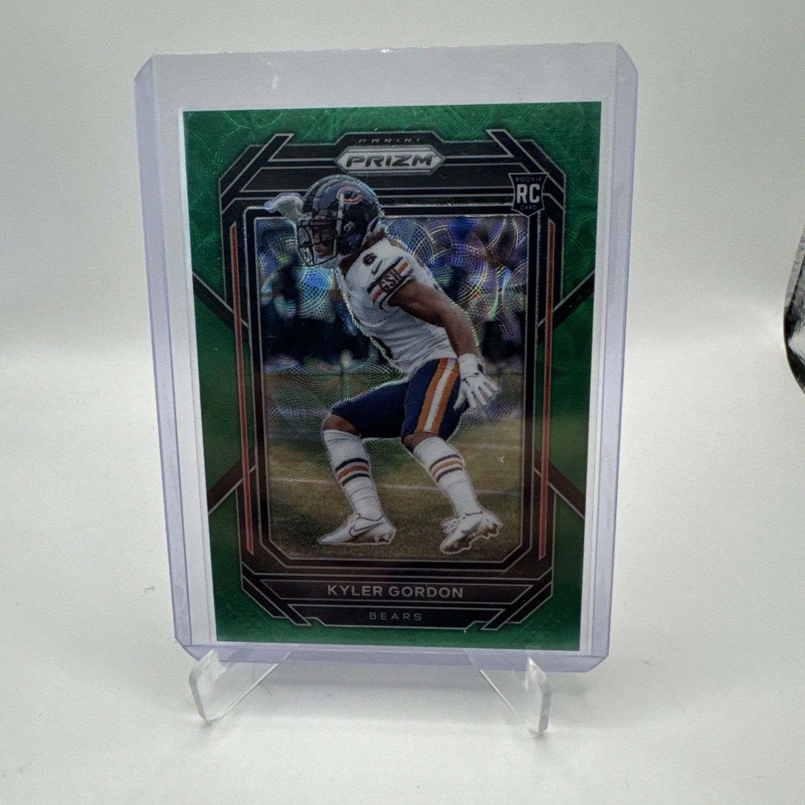 2022 Panini Prizm Rookies Green Scope Prizm /75 Kyler Gordon #385 Rookie RC