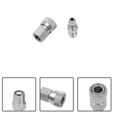 Thread Quick Release To Disconnect Coupler Male  Female 1/8NPT Fitting Silver 