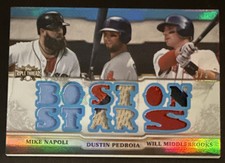 Dustin PEDROIA NAPOLI MiDDLEBROOKS🔥2014 Topps Triple Threads Relic Combos 3/3