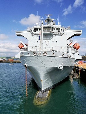 Foto 6x4 Opferschiff RFA Argus bei Falmouth Duchy Wharf gebaut in Italien, um 2017