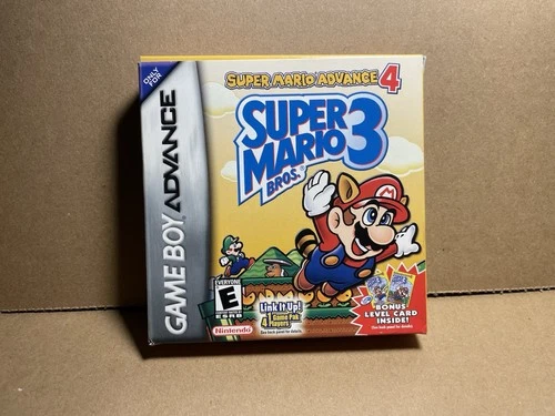 Super Mario Advance 4 Super Mario Bros 3 GBA Box Manual Inserts Only 2003 OEM
