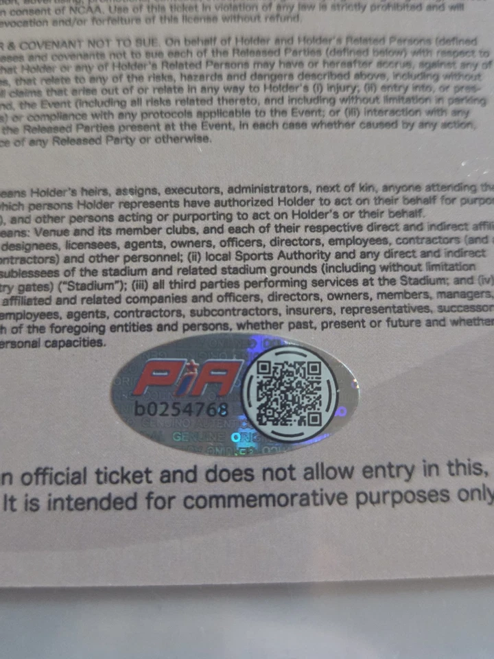 Boleto conmemorativo firmado por Dennis Rodman 1990 Finales NBA Juego 6 (PIA) Foto 3 de 3