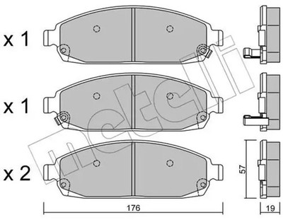 Bremsbeläge 22-0719-0 METELLI für JEEP GRAND CHEROKEE III COMMANDER
