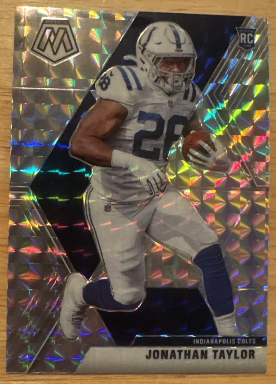 Jonathan Taylor 2020 Mosaic Silver PRIZM Refractor Rookie Card #216 (7237)