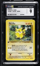 CGC 9 MINT Pikachu 60/64 Jungle 1st Edition Pokemon Card on eBay