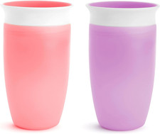 Munchkin Sippy Cups for Toddlers 1-3, Spill Proof Miracle 360 Cup, 10 Ounce, 2